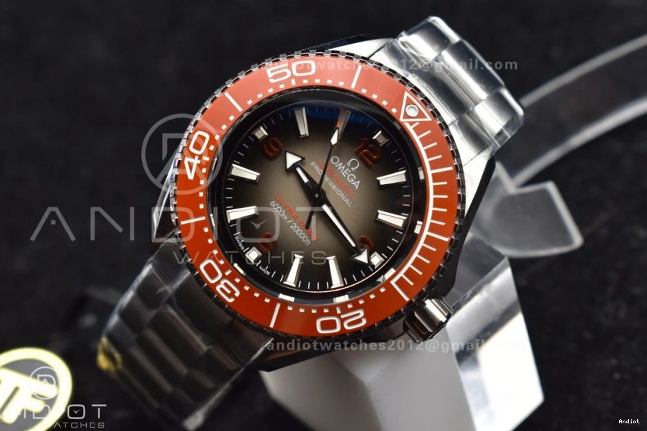 Edition Dial TF Ultra on A2824 Deep Seamaster Orange Gray Bezel SS Bracelet Ceramic 6000M Best 1:1 SS 1219